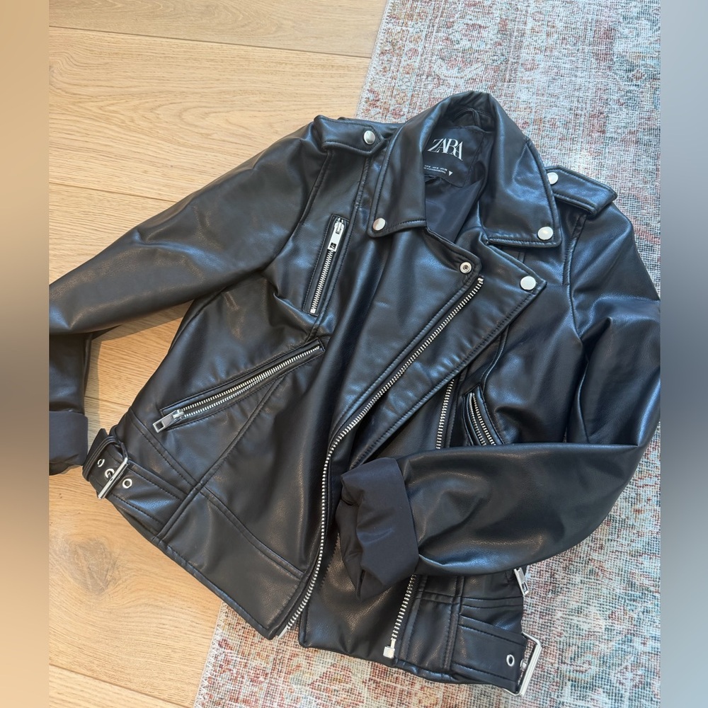 Zara Black Leather Jacket